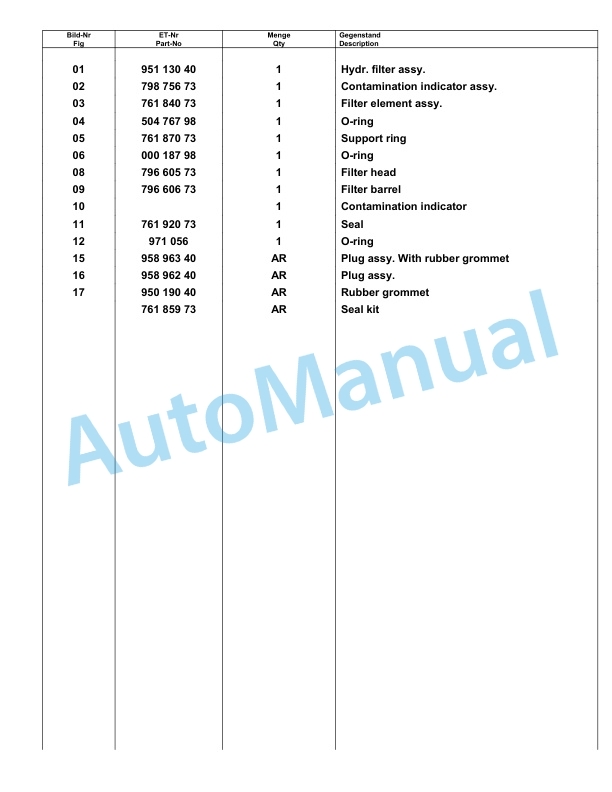 Komatsu PC8000-6 Hydraulic Excavator Parts Manual G12115-5