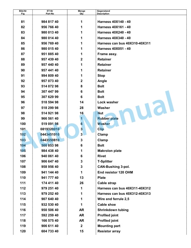 Komatsu PC8000-6 Hydraulic Excavator Parts Manual G12116-4