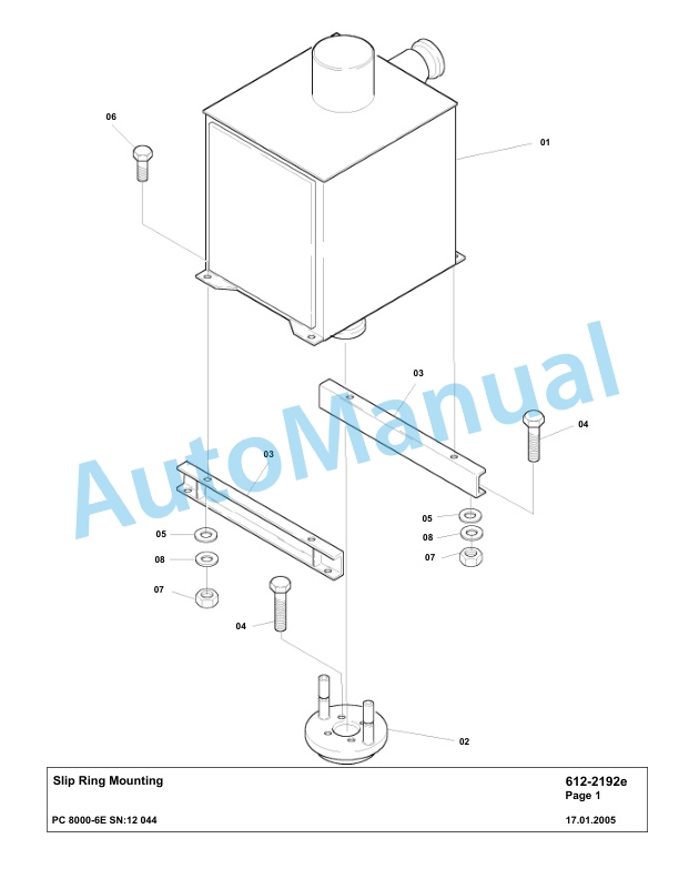 Komatsu PC8000-6E Hydraulic Excavator Parts Manual G12044-4