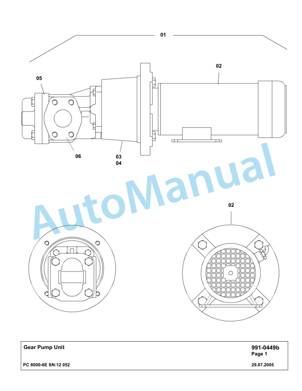 Komatsu PC8000-6E Hydraulic Excavator Parts Manual G12052-5