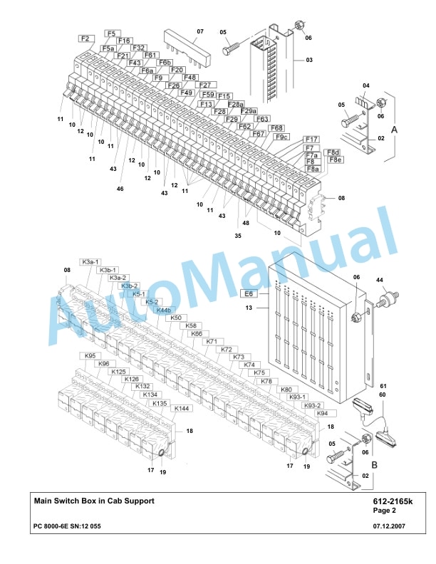 Komatsu PC8000-6E Hydraulic Excavator Parts Manual G12055-4