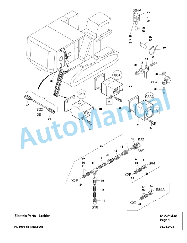 Komatsu PC8000-6E Hydraulic Excavator Parts Manual G12065-4