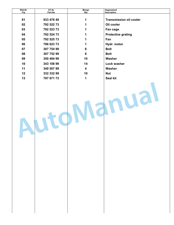 Komatsu PC8000-6E Hydraulic Excavator Parts Manual G12068-5