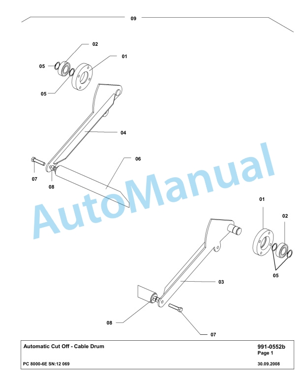 Komatsu PC8000-6E Hydraulic Excavator Parts Manual G12069-5