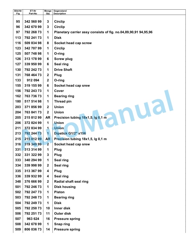 Komatsu PC8000-6E Hydraulic Excavator Parts Manual G12070-5