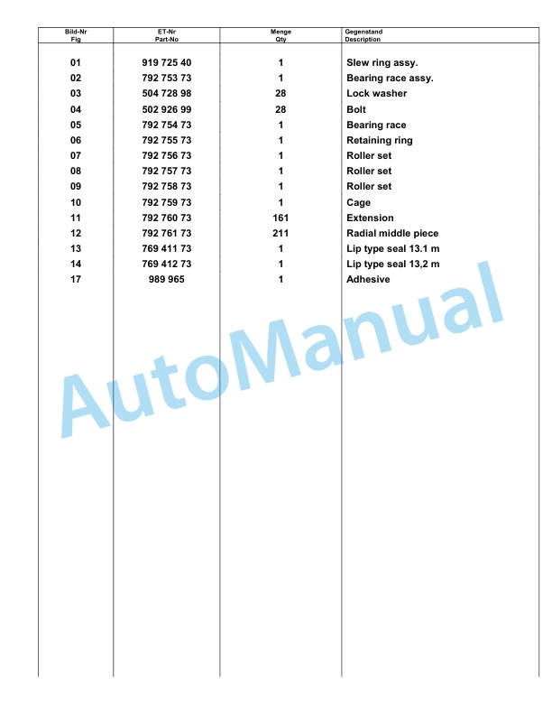 Komatsu PC8000-6E Hydraulic Excavator Parts Manual G12074-5