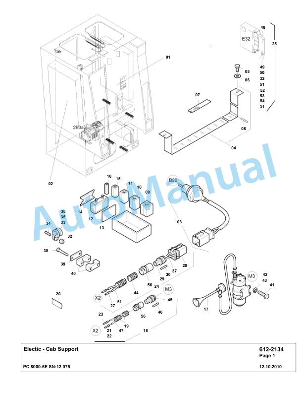 Komatsu PC8000-6E Hydraulic Excavator Parts Manual G12075-4