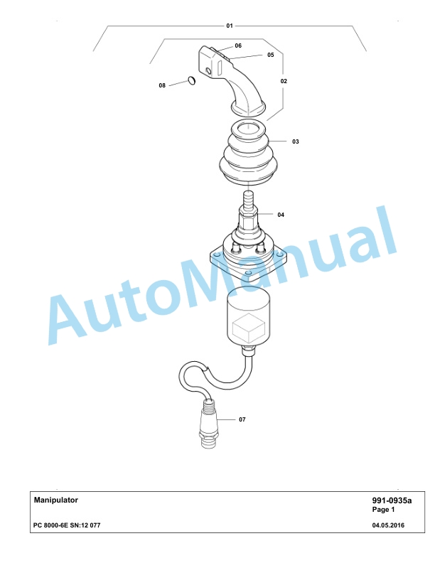 Komatsu PC8000-6E Hydraulic Excavator Parts Manual G12077-5