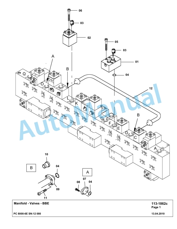 Komatsu PC8000-6E Hydraulic Excavator Parts Manual G12080-2