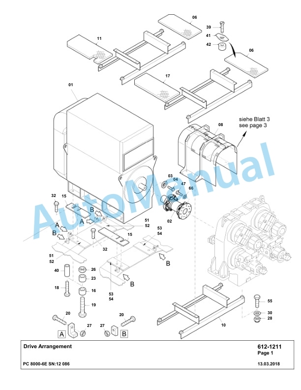 Komatsu PC8000-6E Hydraulic Excavator Parts Manual G12086-3