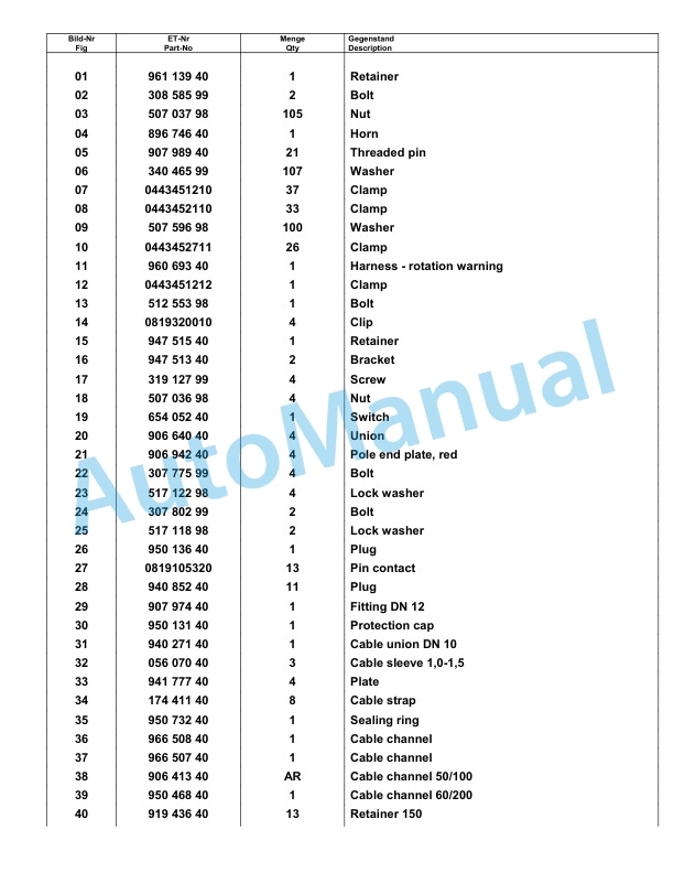Komatsu PC8000-6E Hydraulic Excavator Parts Manual G12086-4