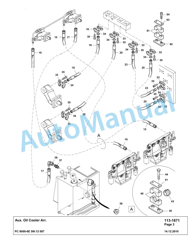 Komatsu PC8000-6E Hydraulic Excavator Parts Manual G12087-2