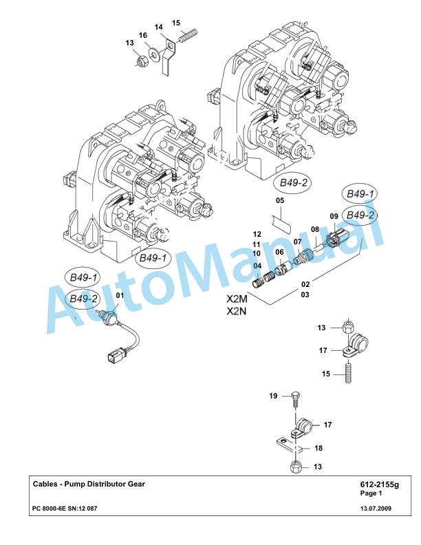 Komatsu PC8000-6E Hydraulic Excavator Parts Manual G12087-4