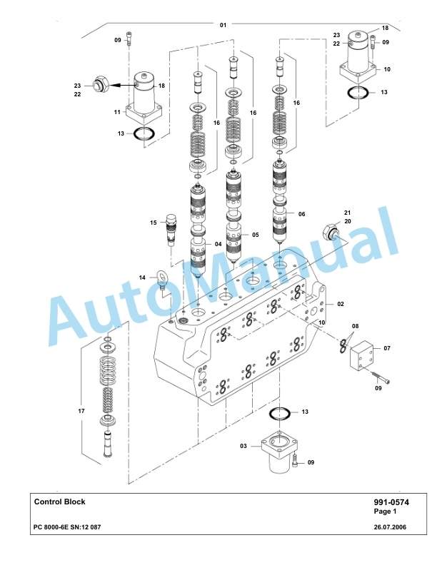 Komatsu PC8000-6E Hydraulic Excavator Parts Manual G12087-5