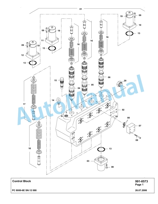 Komatsu PC8000-6E Hydraulic Excavator Parts Manual G12088-5
