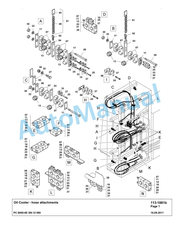Komatsu PC8000-6E Hydraulic Excavator Parts Manual G12090-2