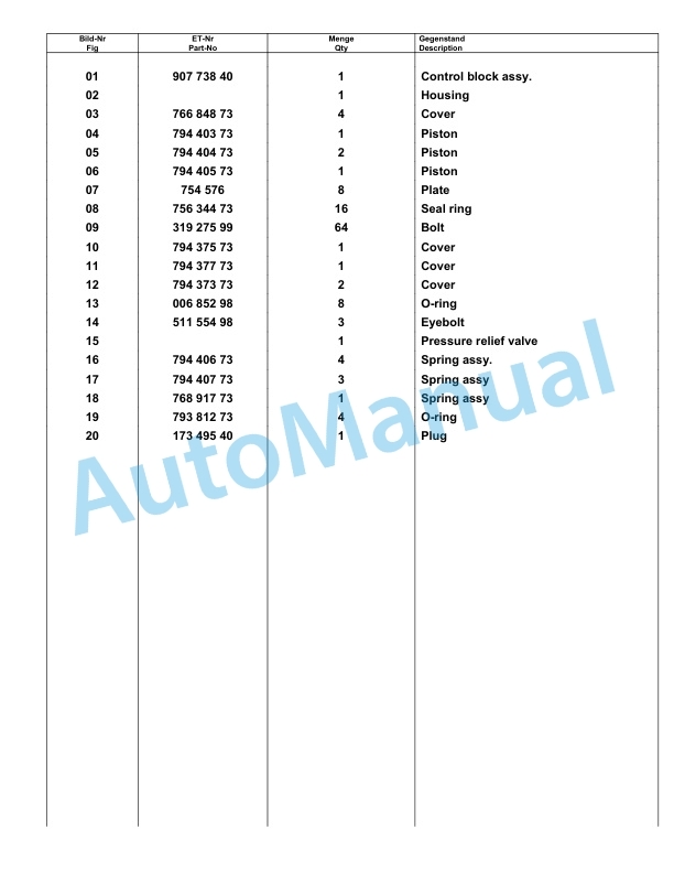 Komatsu PC8000-6E Hydraulic Excavator Parts Manual G12091-5
