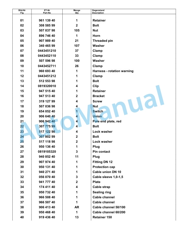 Komatsu PC8000-6E Hydraulic Excavator Parts Manual G12092-4