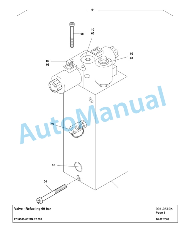 Komatsu PC8000-6E Hydraulic Excavator Parts Manual G12092-5