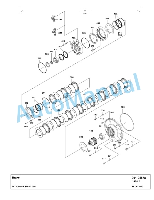 Komatsu PC8000-6E Hydraulic Excavator Parts Manual G12096-5