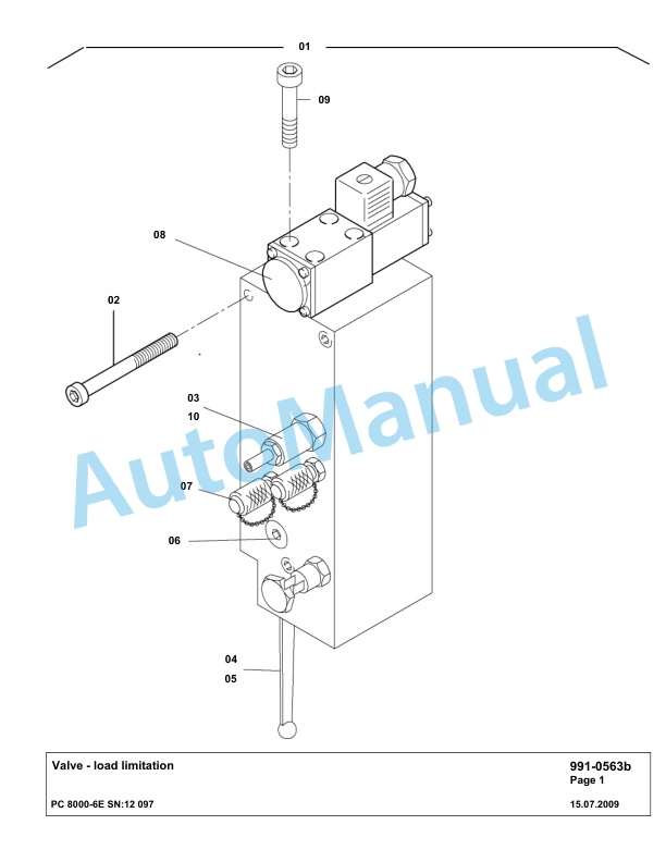 Komatsu PC8000-6E Hydraulic Excavator Parts Manual G12097-5