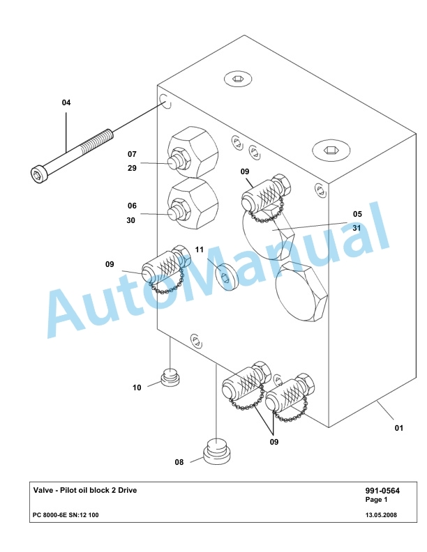Komatsu PC8000-6E Hydraulic Excavator Parts Manual G12100-5