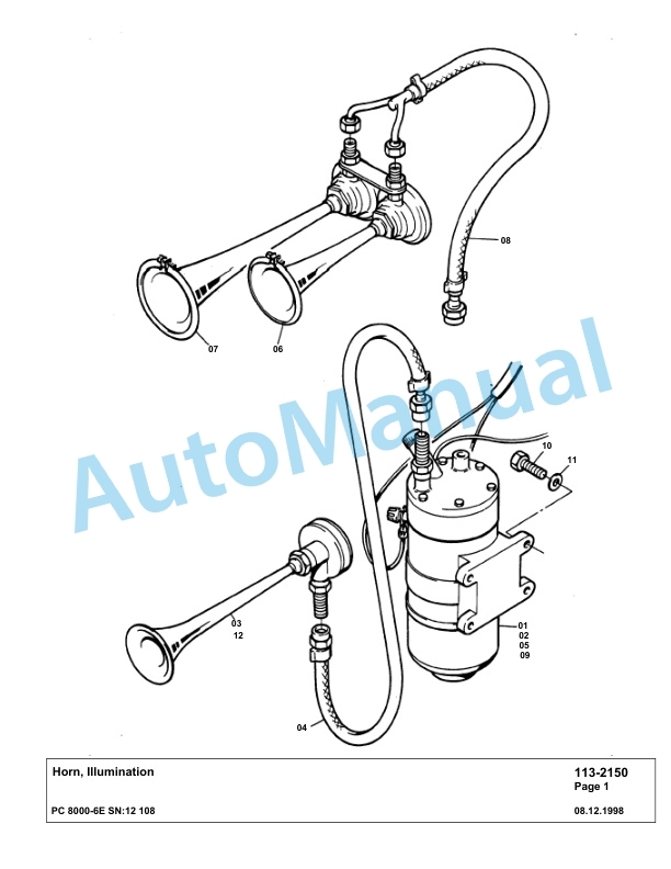 Komatsu PC8000-6E Hydraulic Excavator Parts Manual G12108-2