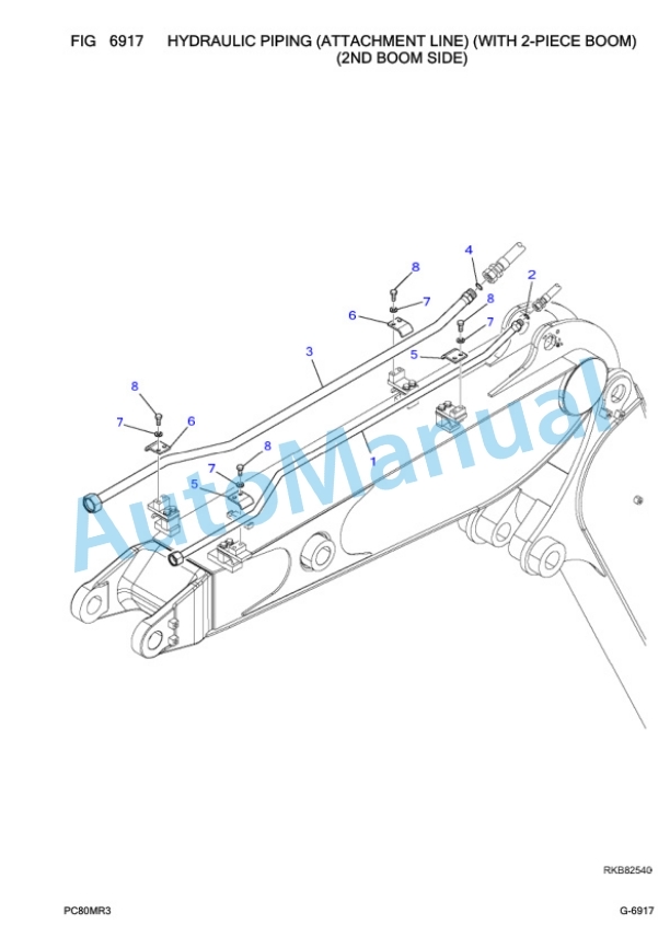 Komatsu PC80MR-3 Hydraulic Excavator Parts Manual F00003-5