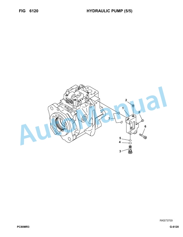 Komatsu PC80MR-3 Hydraulic Excavator Parts Manual F00003-UP-3