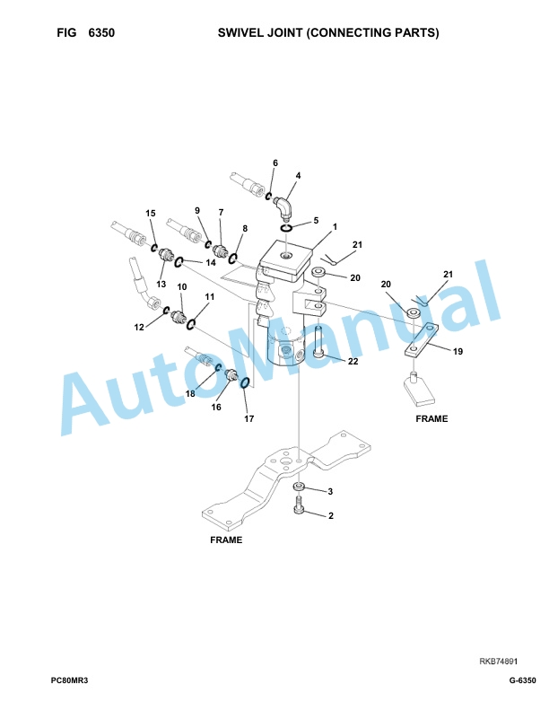 Komatsu PC80MR-3 Hydraulic Excavator Parts Manual F00003-UP-4