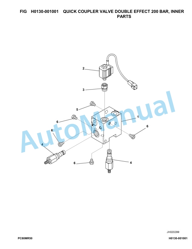 Komatsu PC80MR-5E0 Hydraulic Excavator Parts Manual F70001-UP-2