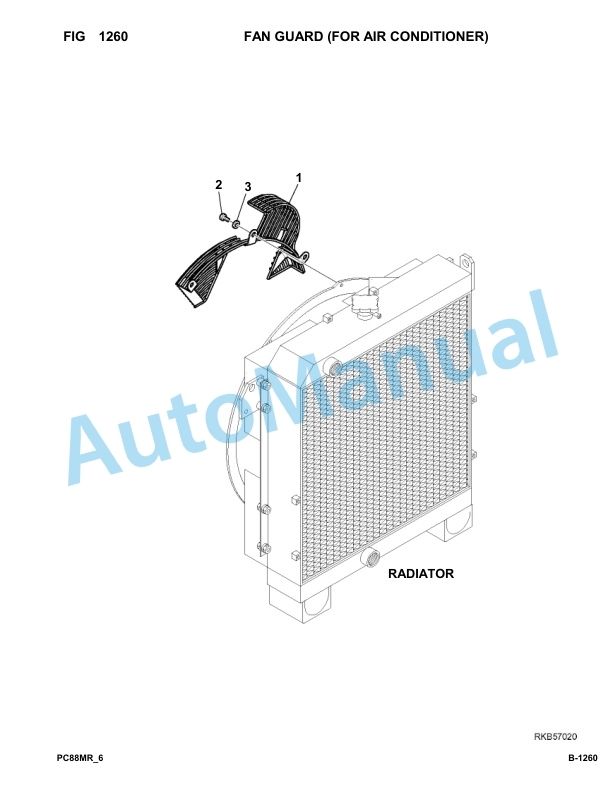 Komatsu PC88MR-6 Hydraulic Excavator Parts Manual F00003-UP-2