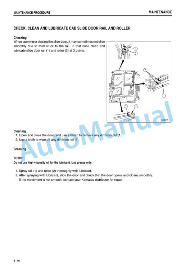 Komatsu PC88MR-8 Hydraulic Excavator Operation and Maintenance Manual TEN00529-10-5