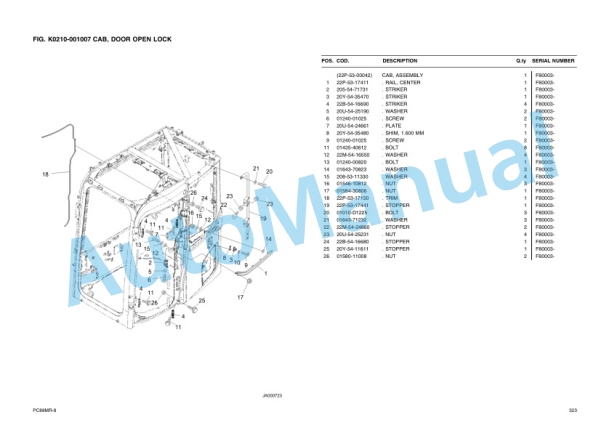 Komatsu PC88MR-8 Parts Manual-4