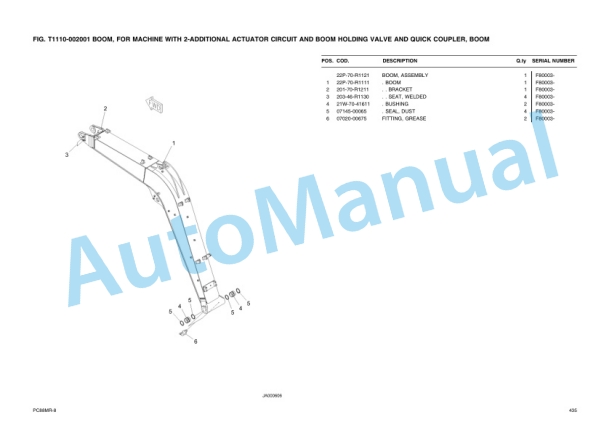 Komatsu PC88MR-8 Parts Manual-5