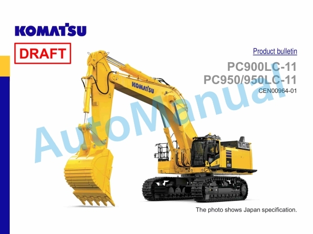 Komatsu PC900LC-11 , PC950-11, PC950LC-11 Hydraulic Excavator Product Bulletin CEN00964-01