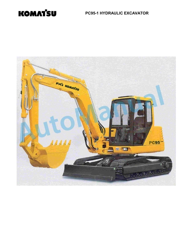 Komatsu PC95-1 Hydraulic Excavator Parts Manual 5005145-UP
