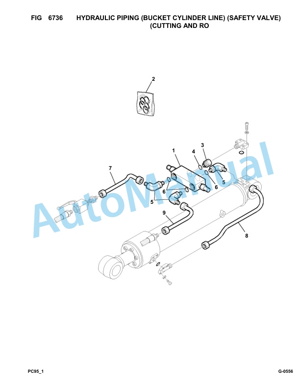 Komatsu PC95-1 Hydraulic Excavator Parts Manual 5005145-UP-5