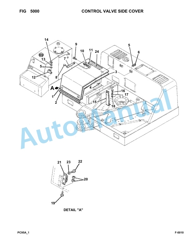 Komatsu PC95-1 Hydraulic Excavator Parts Manual 5006335-UP-3