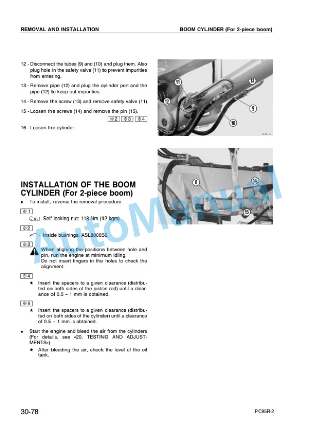 Komatsu PC95-R2 Hydraulic Excavator Shop Manual WEBM001700-5