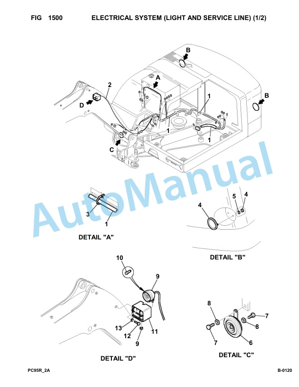 Komatsu PC95R-2 Hydraulic Excavator Parts Manual 21D5200330-up-2
