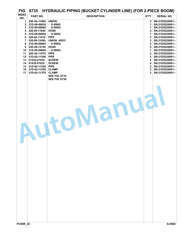 Komatsu PC95R-2 Hydraulic Excavator Parts Manual 21D5220001-up-5