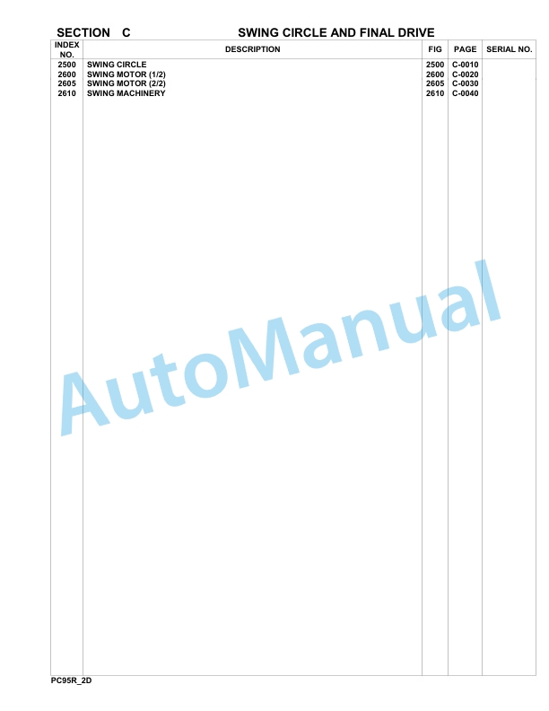 Komatsu PC95R-2 Hydraulic Excavator Parts Manual 21D5220114-up-2