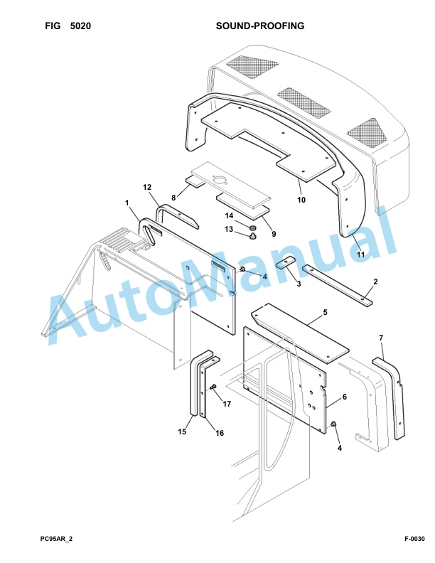 Komatsu PC95R-2 USA Hydraulic Excavator Parts Manual 21D5200001-Up-3
