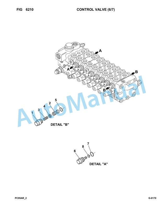 Komatsu PC95R-2 USA Hydraulic Excavator Parts Manual 21D5200001-Up-4