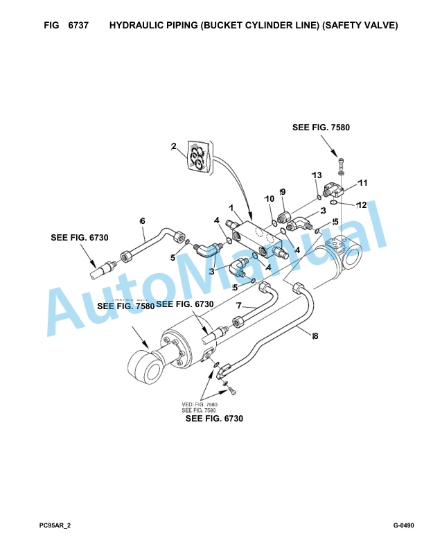Komatsu PC95R-2 USA Hydraulic Excavator Parts Manual 21D5200001-Up-5