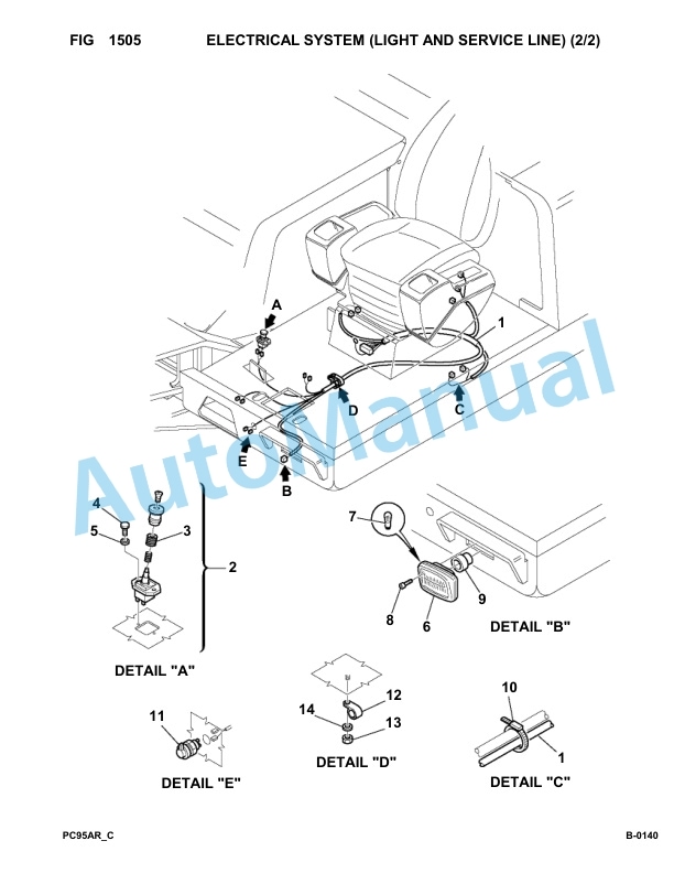 Komatsu PC95R-2 USA Hydraulic Excavator Parts Manual 21D5220001-up-2