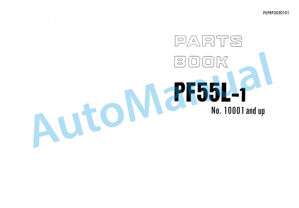 Komatsu PF55L-1 Parts Manual PEPBF2050101