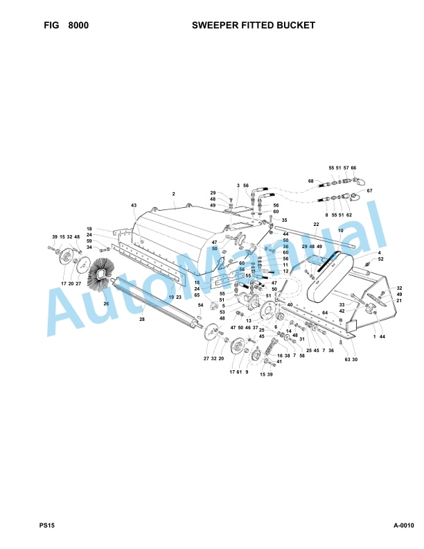 Komatsu PS15 Sweeper Parts Manual 383-UP-3