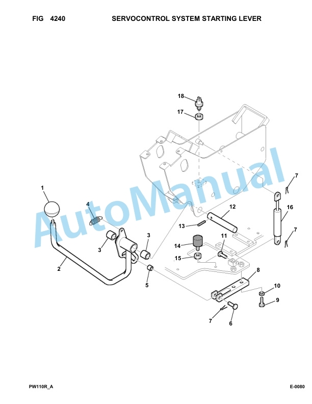 Komatsu PW110R-1 Hydraulic Excavator Parts Manual 2260000282-UP-3